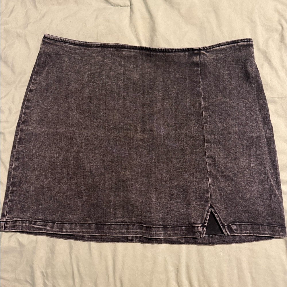 Classic Mini Black Denim Skirt
